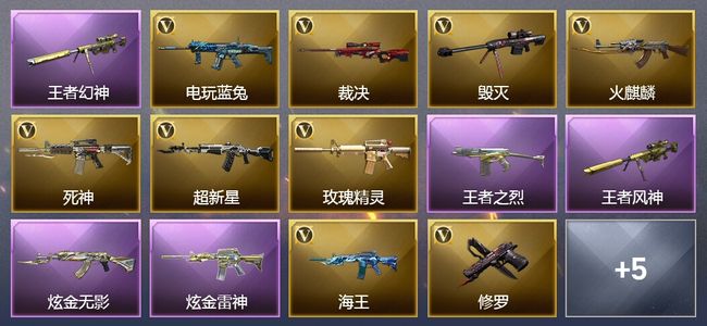 穿越火线（CF）3王者武器 2炫金武器 12V武器 1V角色 3皮肤 可排位 传奇