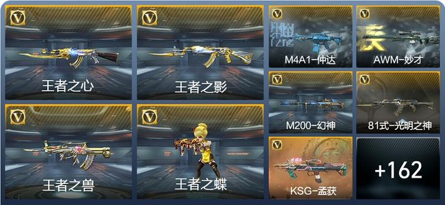 穿越火线：枪战王者V3 7王者武器 192英雄武器 5英雄角色 344万化 新锐