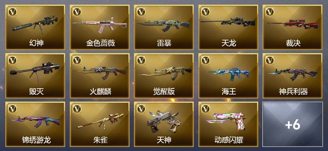 穿越火线（CF）1王者武器 1炫金武器 14V角色 可排位 枪王