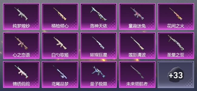 和平精英5载具 17升级枪 21粉装 6尾迹 207枪皮 134套装 7,3590热力 6印记 白银