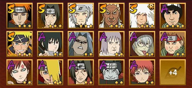 火影忍者V4 6S忍 15A忍 85忍 821S碎片 14通灵 400W战力 前1000名 上忍