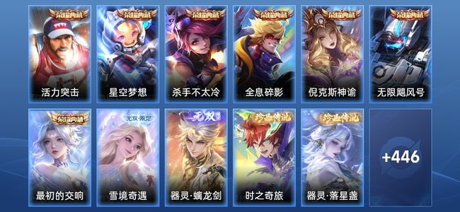 王者荣耀V10 7典藏 61传说 147史诗 465皮肤 124英雄 荣耀王者