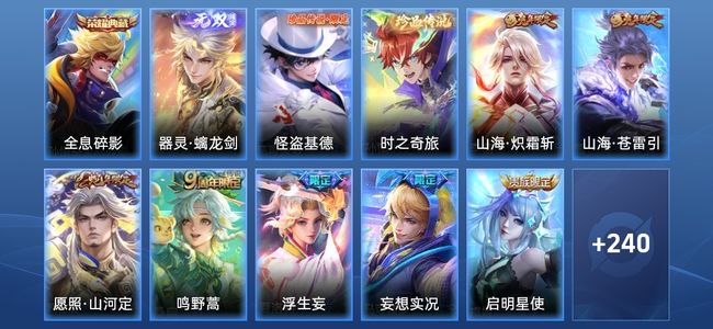 王者荣耀V8 1典藏 20传说 71史诗 258皮肤 121英雄 无双王者