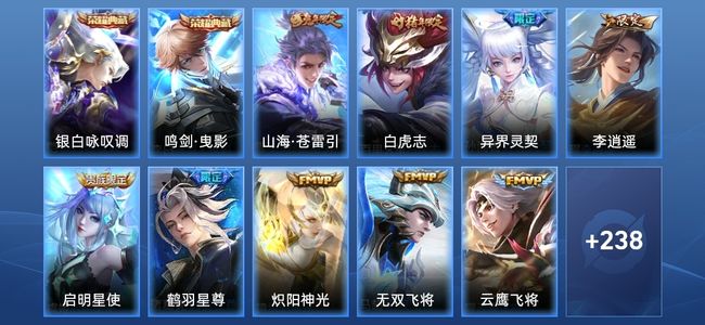 王者荣耀V8 2典藏 19传说 81史诗 252皮肤 121英雄 最强王者