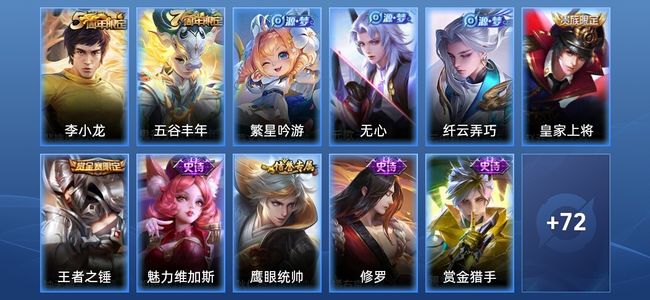 王者荣耀16史诗 83皮肤 尊贵铂金II