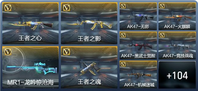穿越火线：枪战王者3王者武器 113英雄武器 22英雄角色 334万化 枪王SSS