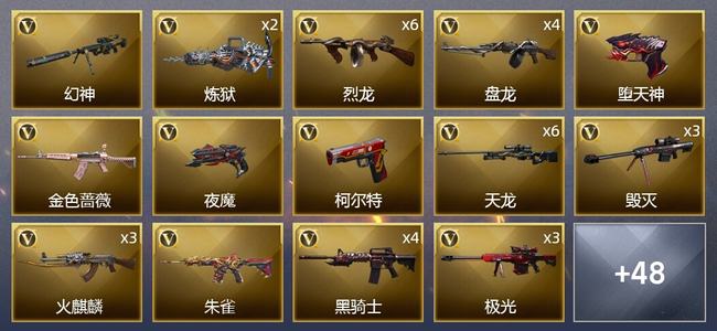 穿越火线（CF）4王者武器 6炫金武器 101V武器 2V角色 17皮肤 可排位 新锐