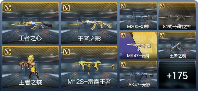 穿越火线：枪战王者V6 10王者武器 211英雄武器 6英雄角色 362万化 枪皇S