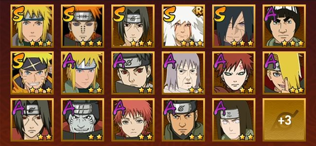 火影忍者V4 6S忍 14A忍 75忍 748S碎片 13通灵 300W战力 见习