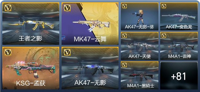 穿越火线：枪战王者V5 1王者武器 92英雄武器 1英雄角色 287万化 枪王S