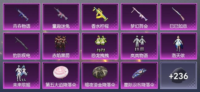 和平精英6升级枪 5粉装 129套装 57631热力 7印记