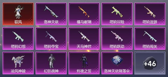 和平精英2载具 9升级枪 2粉装 4尾迹 30套装 16981热力