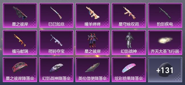 和平精英7升级枪 2粉装 2尾迹 91套装 34525热力 2印记