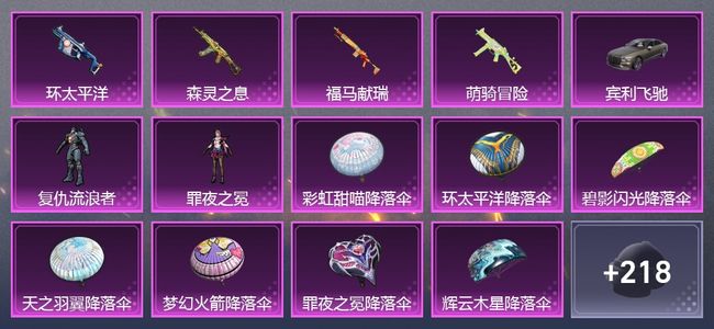 和平精英1载具 4升级枪 2粉装 114套装 5,0470热力 2印记