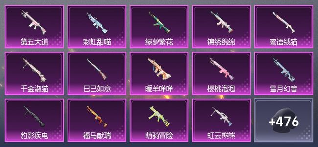 和平精英1载具 15升级枪 29粉装 11尾迹 274套装 124379热力 17印记