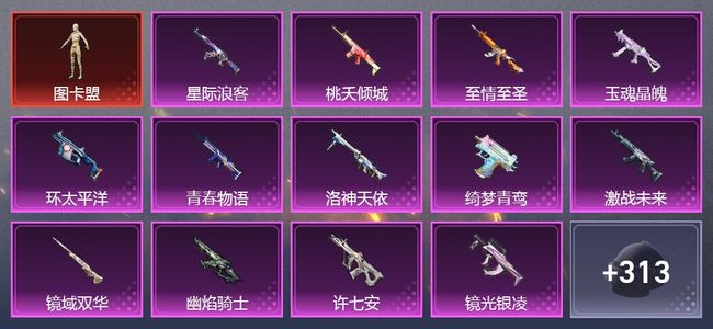 和平精英5载具 16升级枪 15粉装 9尾迹 180套装 9,3528热力 16印记