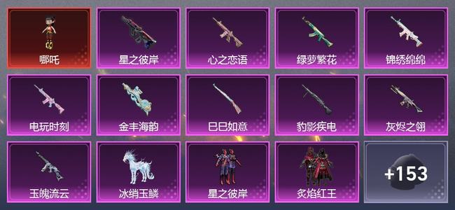 和平精英【苹果版】1载具 10升级枪 10粉装 3尾迹 106套装 52708热力 9印记