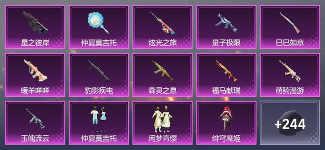 和平精英【苹果版】0载具 11升级枪 4粉装 1尾迹 166套装 69657热力 21印记