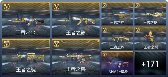 穿越火线：枪战王者V8 21王者武器 200英雄武器 8英雄角色 317万化 枪圣S