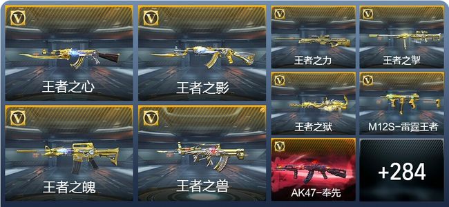 穿越火线：枪战王者V8 29王者武器 293英雄武器 10英雄角色 528万化 枪神