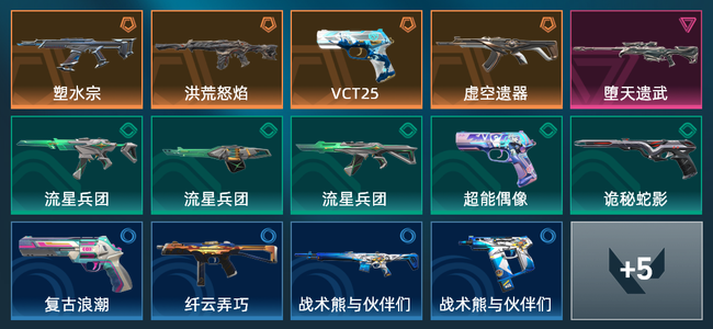 无畏契约4橙皮 1紫皮 19皮肤 7750皮肤总价值 275已用源晶 青铜