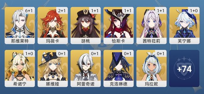 原神89黄 70角色黄 19武器黄 38五星角色 18五星武器 女主 60级