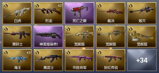 穿越火线（CF）32V武器 17皮肤 可排位 传奇