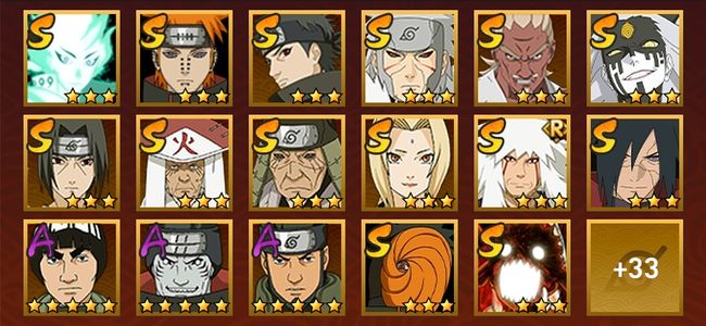 火影忍者V10 16S忍 34A忍 150忍 2158S碎片 22通灵 900W战力 前500名 上忍