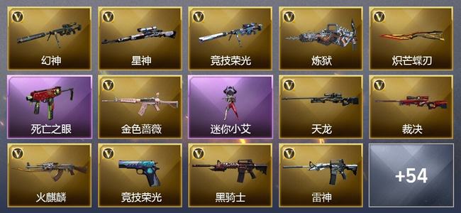 穿越火线（CF）3王者武器 47V武器 2V角色 10皮肤 可排位