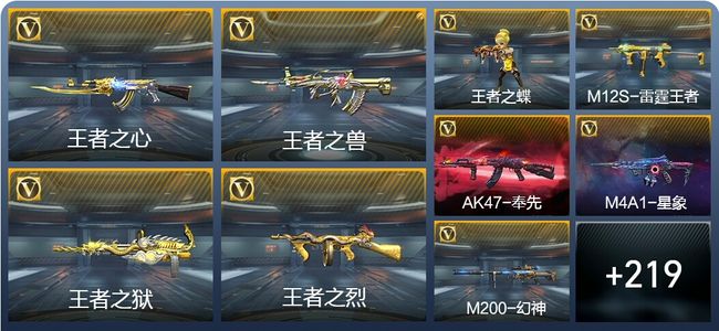 穿越火线：枪战王者V7 16王者武器 228英雄武器 4英雄角色 355万化 专家S