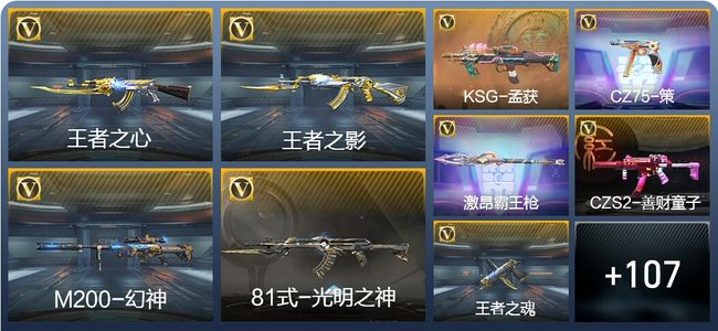 穿越火线：枪战王者5王者武器 116英雄武器 4英雄角色 231万化 专家S