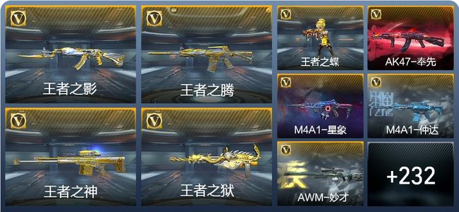 穿越火线：枪战王者20王者武器 241英雄武器 10英雄角色 393万化 枪皇