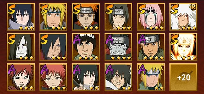 火影忍者V10 10S忍 28A忍 137忍 1353S碎片 15通灵 500W战力 前1000名 影级