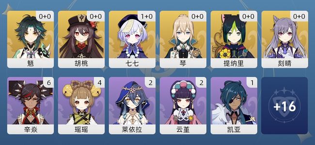 原神7黄 7角色黄 6五星角色 男主 45级