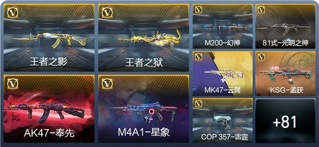 穿越火线：枪战王者V7 3王者武器 166英雄武器 新锐