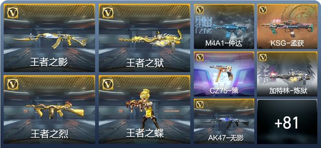 穿越火线：枪战王者V7 5王者武器 178英雄武器 新锐