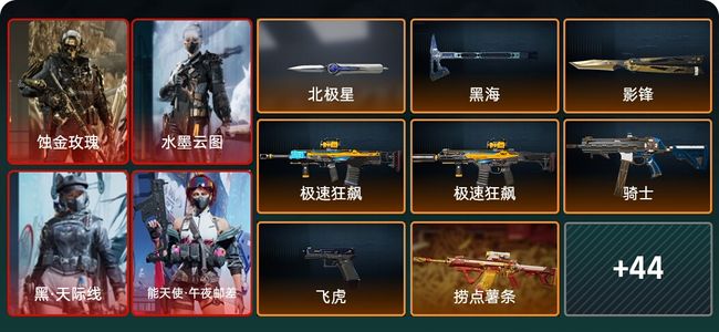 三角洲行动总资产538M 10干员外观 4传说近战 60传说枪械 三角洲巅峰