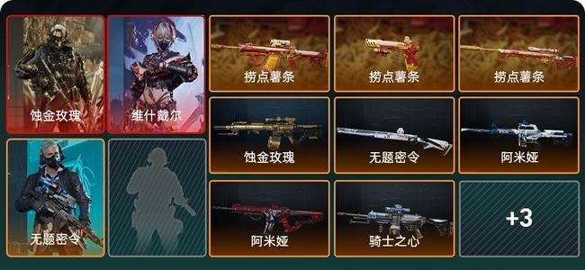 三角洲行动总资产130M 3干员外观 16传说枪械 钻石