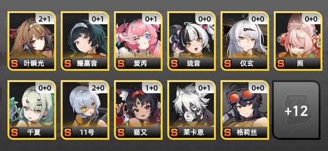 绝区零21黄 16角色黄 11S角色 5S音擎 6S邦布 男主 57