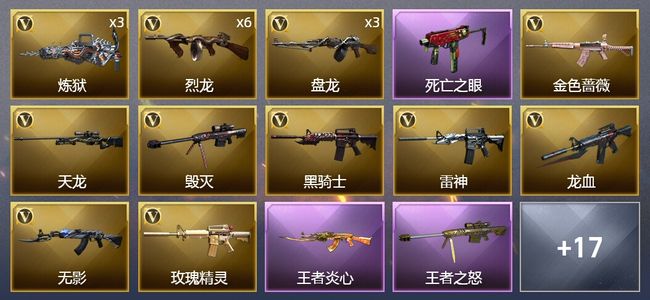 穿越火线（CF）3王者武器 2炫金武器 36V武器 2V角色 8皮肤 可排位 专家