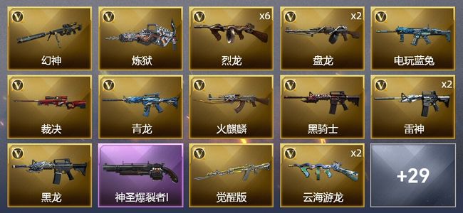 穿越火线（CF）52V武器 15皮肤 可排位 新锐