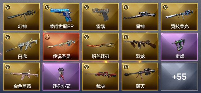 穿越火线（CF）2传说武器 1王者武器 70V武器 2V角色 31皮肤 可排位 枪王