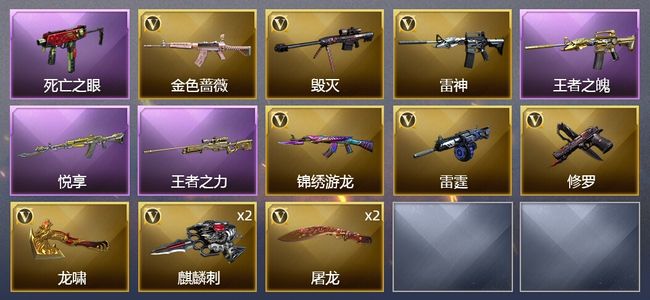 穿越火线（CF）3王者武器 11V武器 2皮肤 可排位 传奇