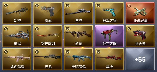 穿越火线（CF）1传说武器 8王者武器 92V武器 30V角色 30皮肤 可排位