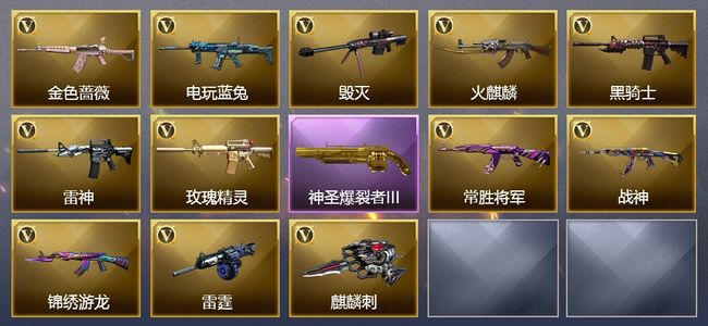 穿越火线（CF）17V武器 10V角色 7皮肤 可排位