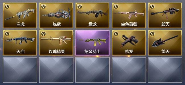 穿越火线（CF）1炫金武器 9V武器 6V角色 2皮肤 可排位