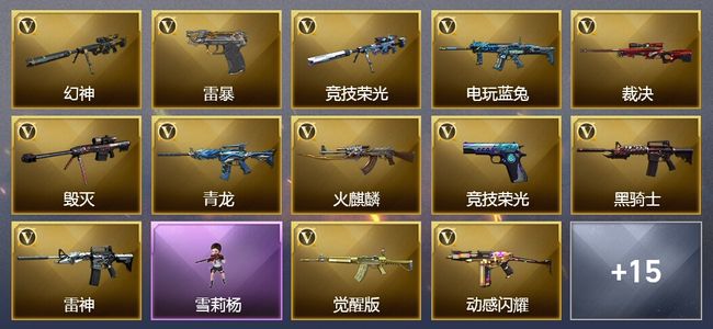 穿越火线（CF）1王者武器 61V武器 18V角色 8皮肤 可排位