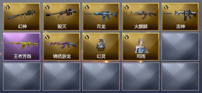 穿越火线（CF）1王者武器 11V武器 12V角色 1皮肤 可排位