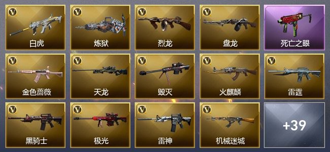穿越火线（CF）10王者武器 2炫金武器 92V武器 16V角色 13皮肤 可排位