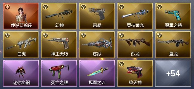 穿越火线（CF）1传说角色 6王者武器 1炫金武器 99V武器 30V角色 36皮肤 可排位